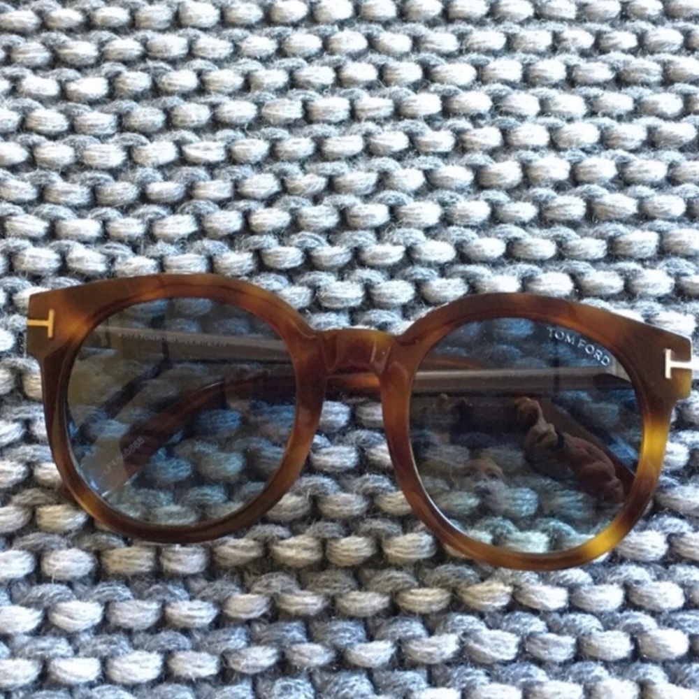 Tom Ford Tortoise Sunglasses with Blue/Grey Lens